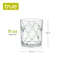 thumbnail image 4 of True Diamond Crystal Whiskey Tumblers Set of 2, Lead-Free Premium Crystal Clear Glass, Striking Lowball Cocktail Glasses, Scotch Glass Gift Set, 11 oz, 4 of 10