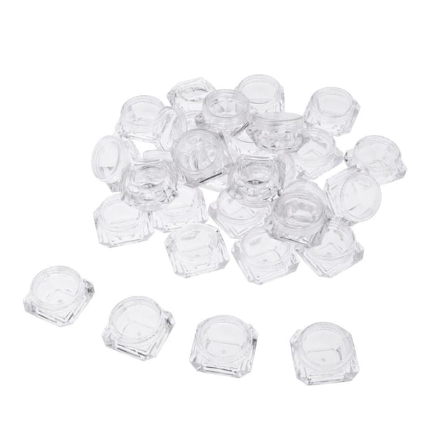 Contenedor de 30 piezas para cosméticos de plástico, botella de crema para tratamientos faciales. Claro
