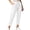 White, variant on Xdegoge Cropped Pants for Women High Waisted Tapered Drawstring Casual Lounge Joggers Pants with Pockets Rolled Hem Workout Lightweight Athletic Trousers