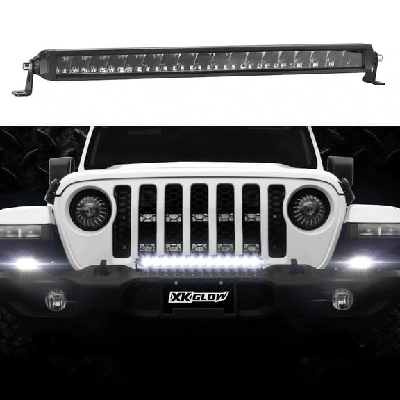 Xk Glow 20" Razor Light Bar Aux High Beam Without Harness Xk064020-D XK064020-D