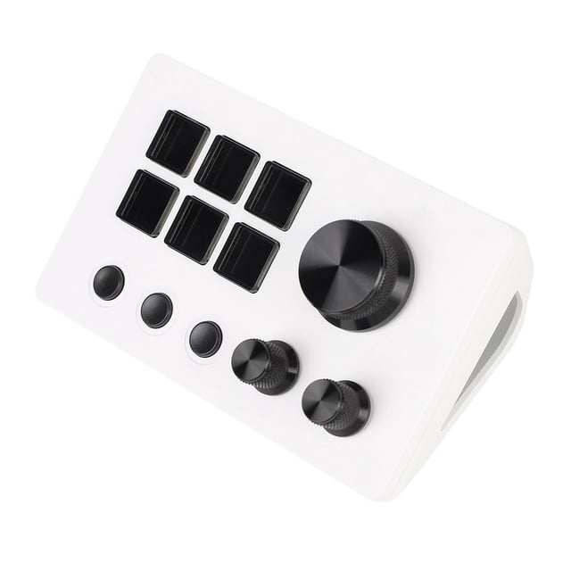 Visual Keyboard with Knobs, 6 Keys Visual Keyboard LCD Custom Button Visual Keyboard For OS X And PC