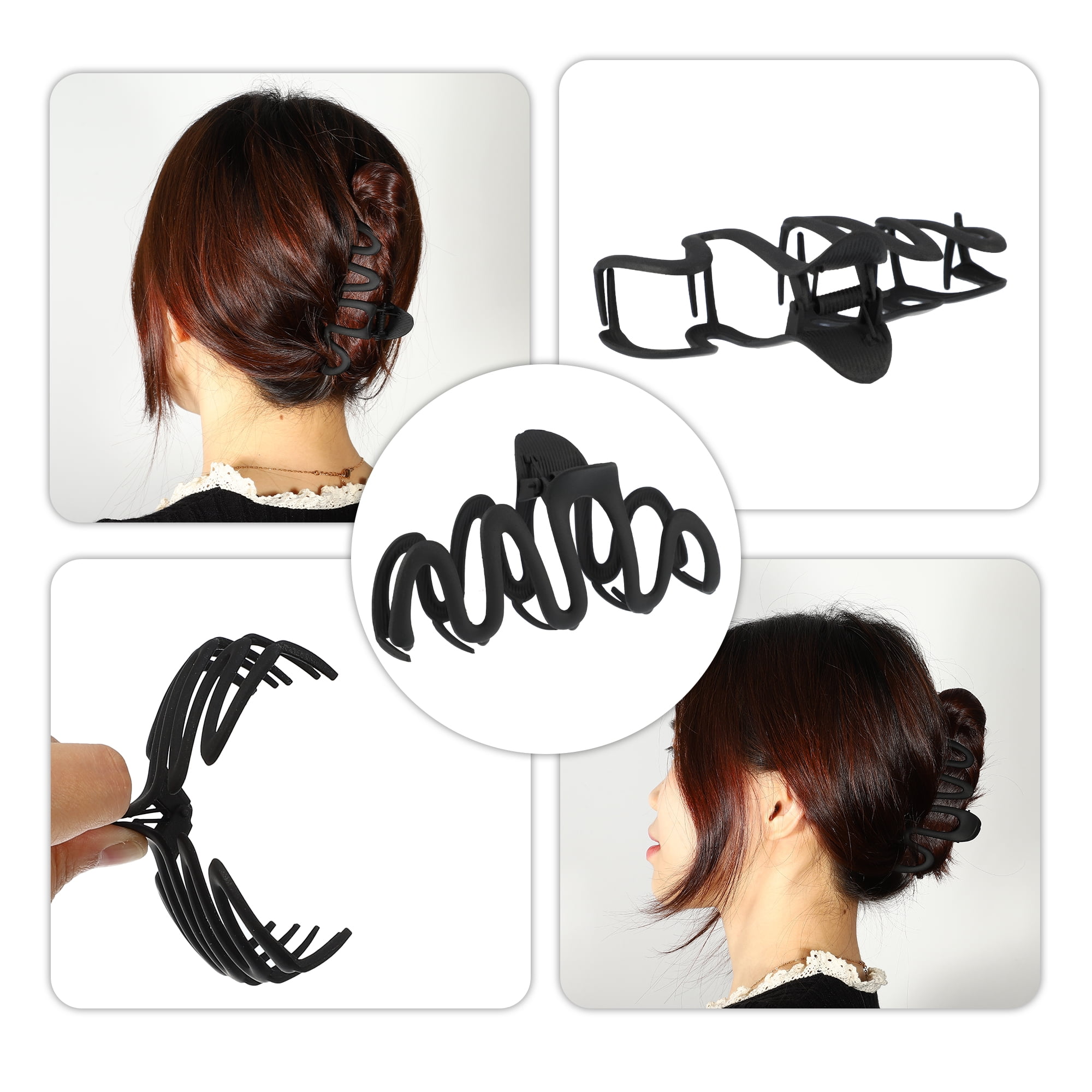 Unique Bargains Metal Hair Claws Clips Hair Barrettes Black