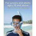 thumbnail image 3 of Reef Tourer Adult Single-Window Mask & Snorkel Combo Set, Clear Blue, 3 of 7