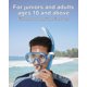 thumbnail image 5 of Reef Tourer Conjunto de Máscara y Snorkel para Adultos de una Sola Ventana, Azul Transparente, 5 of 6
