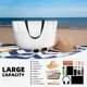 thumbnail image 5 of Easygdp White Bolsa de Viaje de Playa de Gran Capacidad, Bolsa Tote Perfecta para la Playa, Escapadas de Fin de Semana y Viajes, 5 of 7
