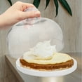 thumbnail image 6 of QUMONIN Round Ceramic Cake Platter with Glass Dome Cover for Dining Parties and Weddings, 6 of 8
