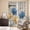 Blue, variant on Spring Tulips Flower Kitchen Curtains Window Panels, Vintage Floral Barn Doors Rustic Beige Insulated Window Treatment Curtain, Grommet Curtains for Bedroom/Living Room/Bathroom, 2 Piece 42"Wx63"L