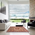 thumbnail image 7 of Ahgly Company Machine Washable Indoor Square Abstract Light Copper Gold Area Rugs, 8' Square, 7 of 7