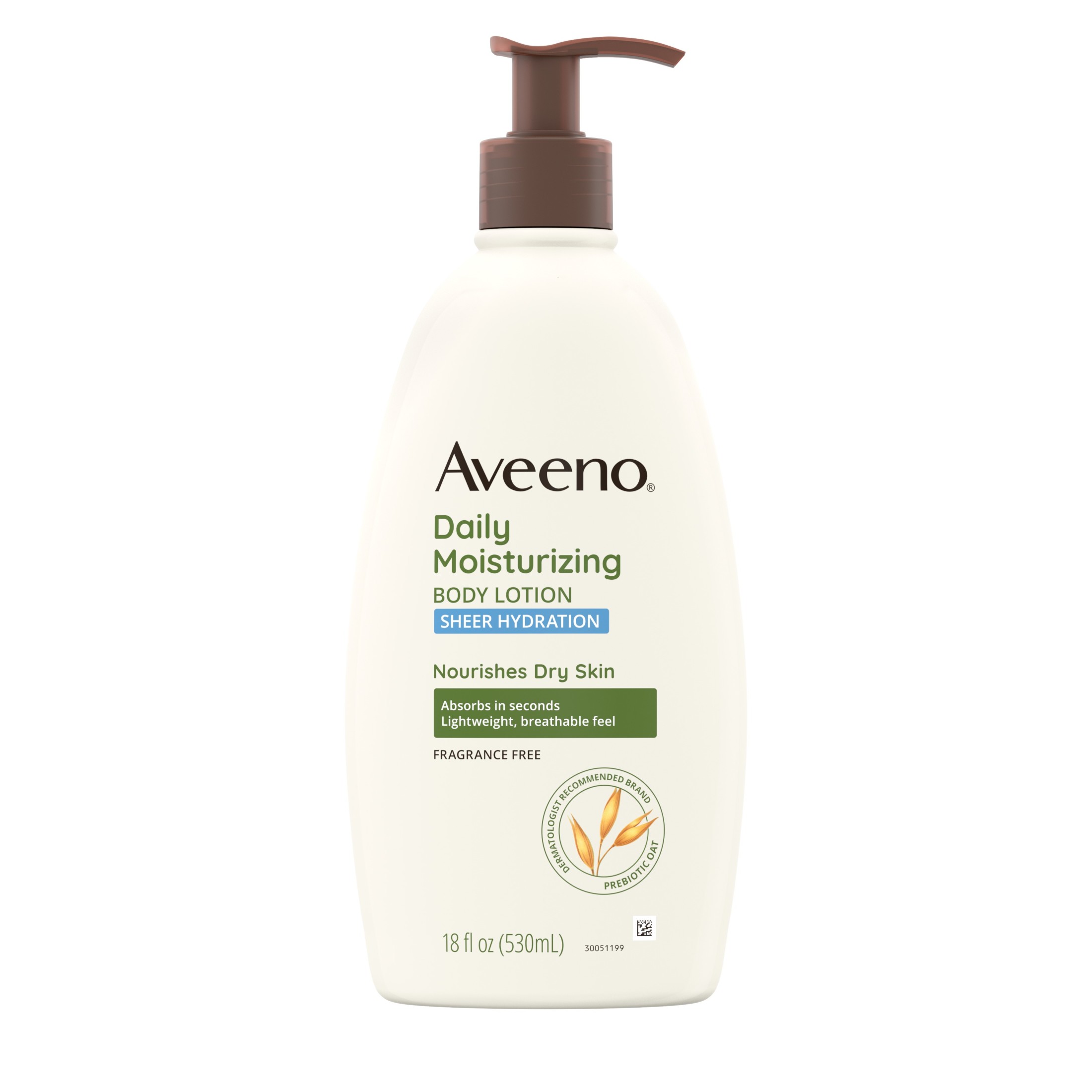 Aveeno Daily Moisturizing Body Lotion with Oat for Dry Skin, 18 fl oz - image 3 of 11