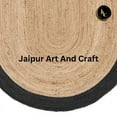 thumbnail image 5 of Jaipur Art And Craft Beige with Black Border Handmade Oval Braided Reversible Jute Area Rug Rug Size - (2x3 Sq Feet), (24x36 Inches), (60x90 CM), 5 of 5