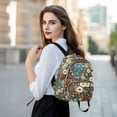 thumbnail image 6 of FORMRS Mini Backpack Purse for Women Quilted Travel Daypack Casual Shoulder Bag, Floral Garden, 6 of 7