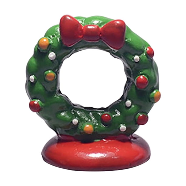 Adornos de Decoración Navideña Xihbxyly Caja de Regalo de Pastel de Resina
