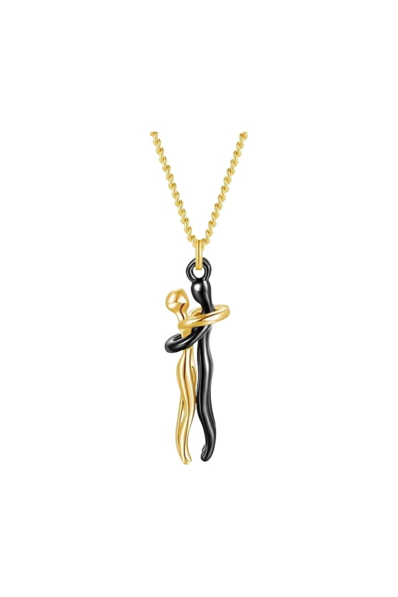 Affectionate Hug Necklace for Couples Valentine's Day Necklace for Boyfriend Girlsfriend Hugging Pendant Couple Necklace Embrace Necklace for Women Men