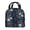 Navy Magnolia Floral, variant on Dark Burgundy Floral Lunch Bag Thick Aluminum Foil Cooler Tote for Women Work Picnic Gift
