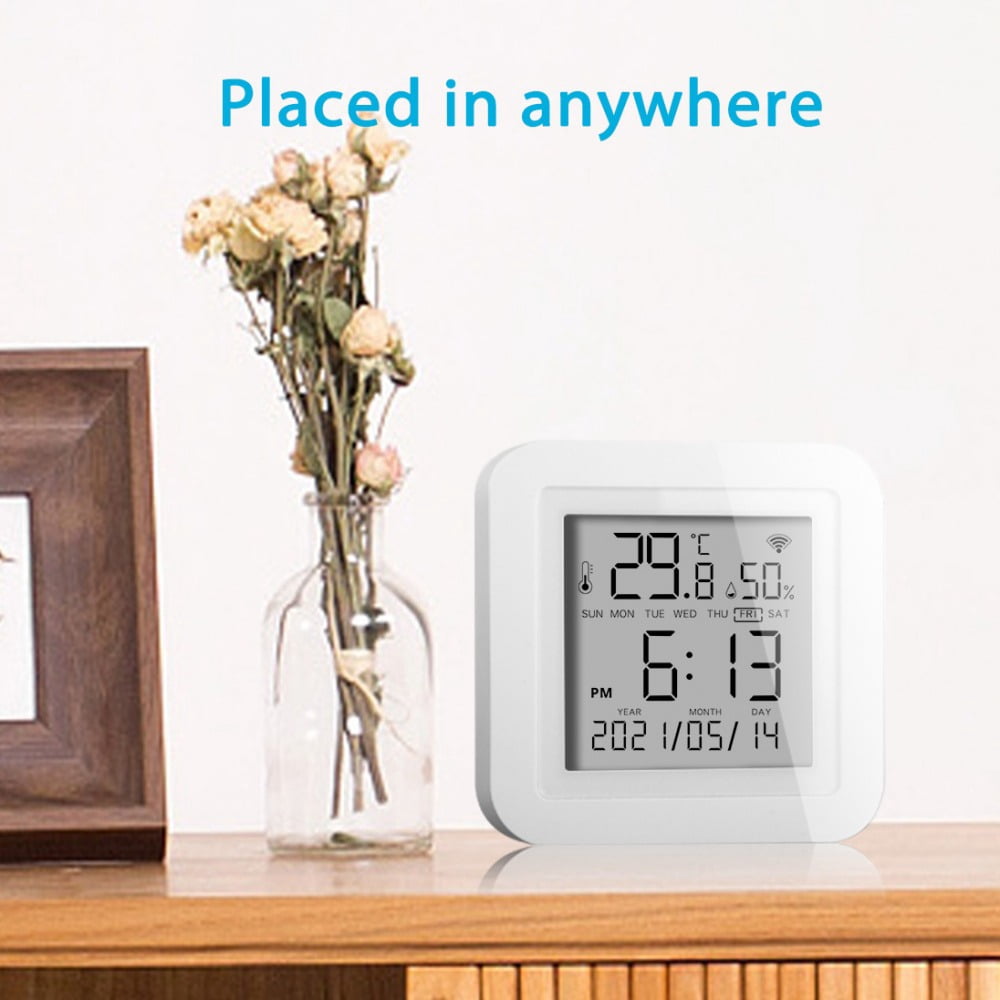 Tuya WiFi Smart Thermometer Hygrometer Temperature Humidity Sensor Indoor Digital Temperature Humidity Meter