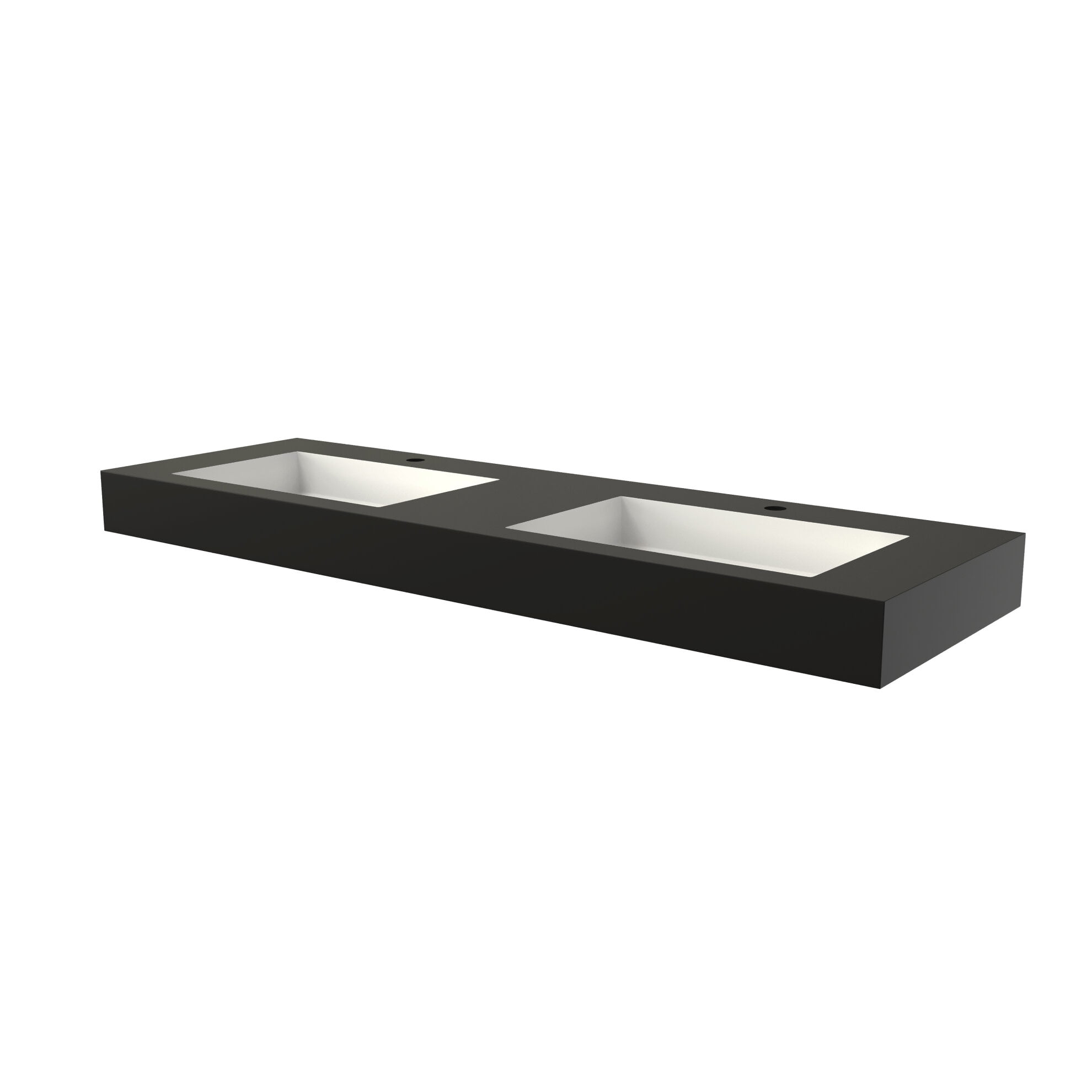 Stone Resin Solid Surface Bathroom Vanity Basin Sink - Durable Space-Saving Design with Wall-Mount/Countertop Flexibility & Modern Seamless Edges for Easy Installation
