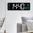 thumbnail image 2 of Led Digital Wall Clock Remote Control Temp Date Display Memory Wall-Mounted Electronic Alarms Clocks, 2 of 10