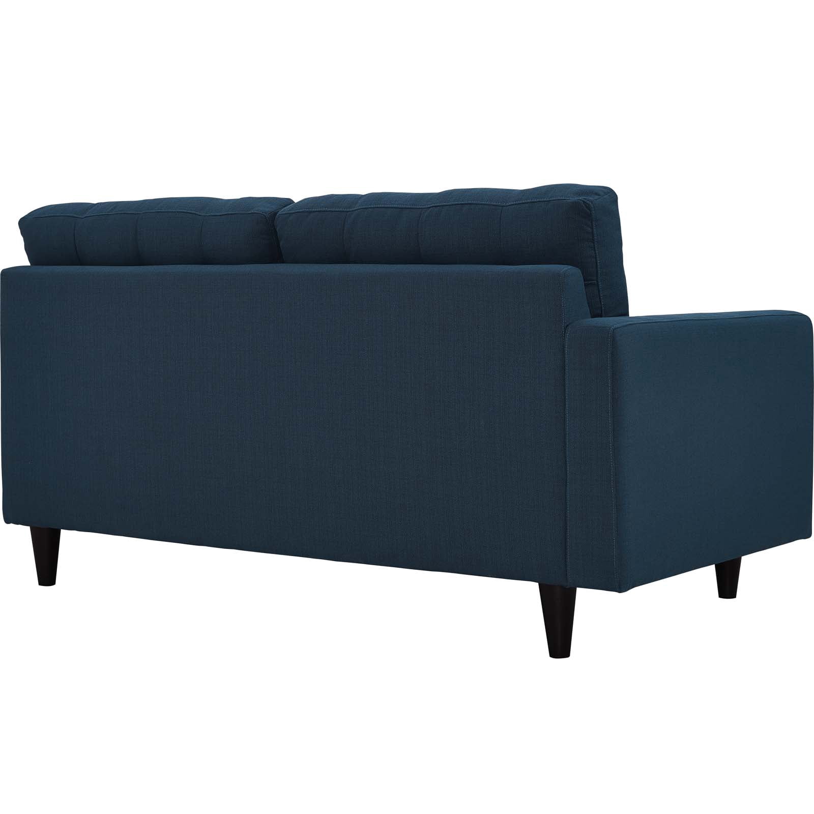 Modway Empress Left-Facing Upholstered Fabric Loveseat in Azure
