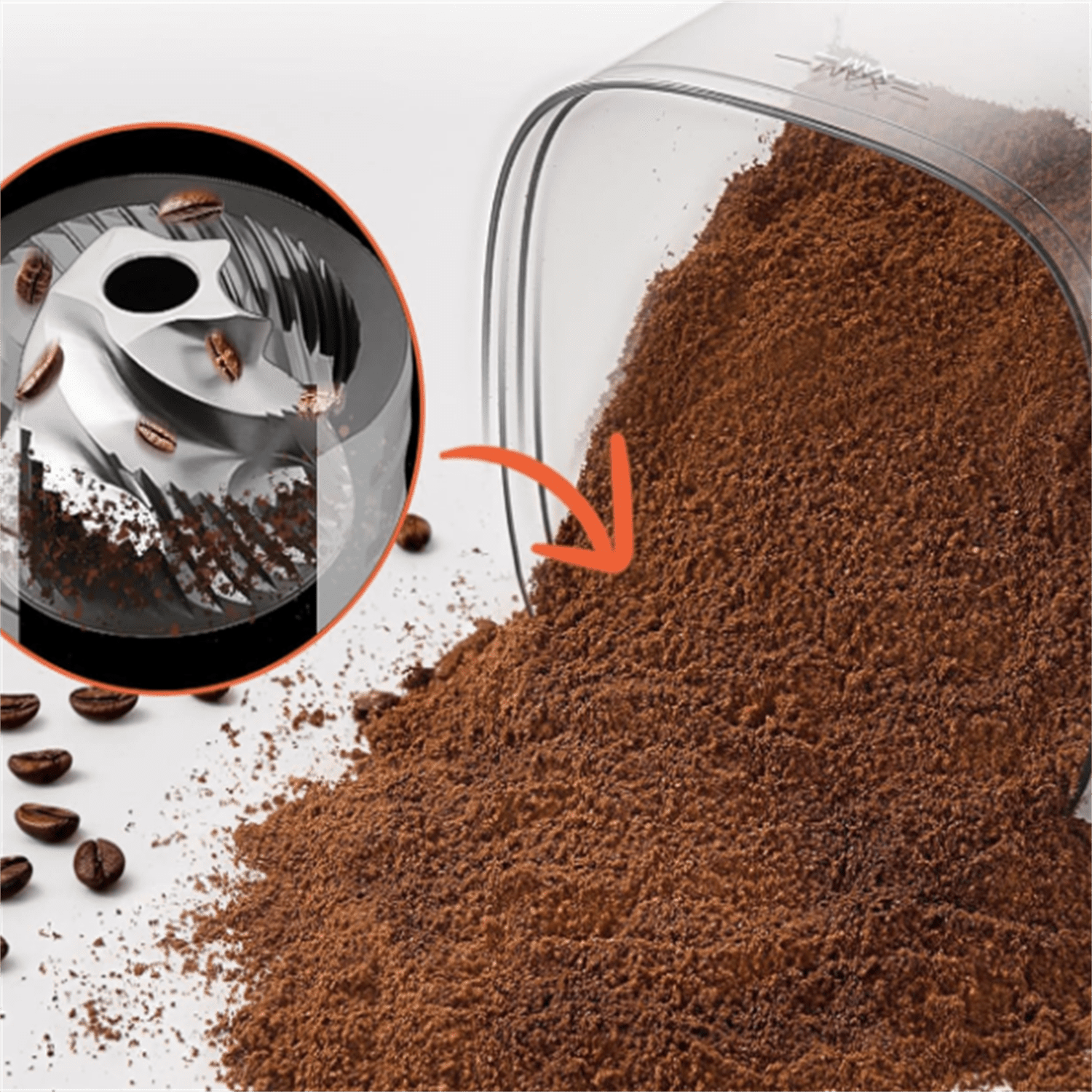 Coffee Grinder Electric, Conical Burr Coffee Bean Grinder with 30 Grind Settings