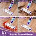 thumbnail image 5 of ZenClean Reusable Microfiber Mop Pads 6 Pack Compatible with SwifferPower Mop for Wet & Dry Floor Cleaning, 5 of 9