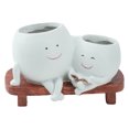 thumbnail image 1 of Face Planta Pot Resina Modernas Suculentos Subsidios para Plantas Exteriores Interiores, 1 of 6