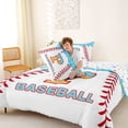 thumbnail image 4 of jejeloiu Monogrammed P Full Size Comforter Sets,Blue Ice Cream Bedding Sets For Baseball Lovers Reversible 3-Piece, 4 of 7