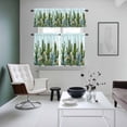 thumbnail image 5 of Tropical Plant Kitchen Curtains Valances and Tiers Set of 3 Summer Cactus Tier Curtains and Valance with Rod Pocket for Small Windows, 27.5"x24", 5 of 9