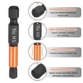 thumbnail image 5 of Uxcell 2pcs H5 Hex Head Drill Bit Wrench 5mm Metric Flat Tip 1/4" Hex Shank 50mm (2") Long Magnetic Black Phosphate Hexagonal Screw Driver Socket Industrial Screwdriver Power Bits, 5 of 7