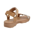 thumbnail image 3 of Sandalia Mujer Kipon Casual Piso Velcro Comodas Deportivas Brillantes cafe 26, 3 of 6
