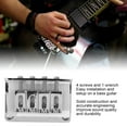 thumbnail image 4 of Pont de Guitare Électrique, Chevalet de Guitare Électrique 4 Cordes Métal Fixe Hardtail Selle Accessoires d'Instruments de Musique avec Ensemble d'Outils, 4 of 8