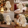 thumbnail image 6 of Santa Bust Christmas Tabletop Decoration, White Resin Holiday Figurine with Classic Design, Elegant Display Piece for Tables Shelves, Mantels & Entryways, 6 of 6