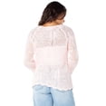 thumbnail image 2 of Celebrity Pink Women's Long Tie Front Crochet Cardigan, Sizes XS-XXXL, 2 of 6