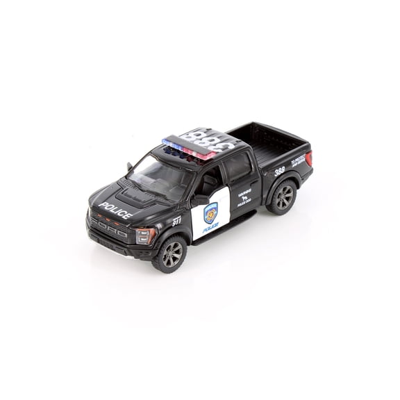 2022 F 150 Raptor Pickup, Black /White - Kinsmart 5436DP - 1/46 Scale Diecast Model Car