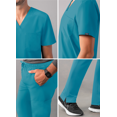 thumbnail image 4 of Adar Addition Go-Basic Scrub Set For Men - Classic V-Neck Scrub Top & Cargo Scrub Pants, 4 of 7