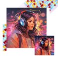 thumbnail image 1 of 5D DIY Full Square Drill Pintura Diamantes Música Tendencia La Del Kit Niña Arte 45x45cm, 1 of 9