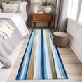 thumbnail image 5 of Blue Gold Graffiti Area&nbsp;Rug 2x6ft Abstract Street Art Non-Slip&nbsp;Washable Square&nbsp;Rugs Soft Felt Indoor Floor Mat for Bedroom Kitchen Living Room Bathroom, 5 of 9