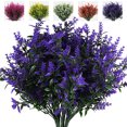 thumbnail image 2 of Oreja de hoja artificial de 7 tenedores de 35 cm, lavanda, decoración para el hogar, proyecto de flor de oreja de trigo, flor artificial para decoración al aire libre, 2 of 5