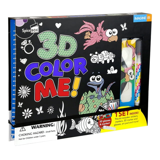 Kit de arte infantil SpiceBox 3D Color Me con lápices 3D