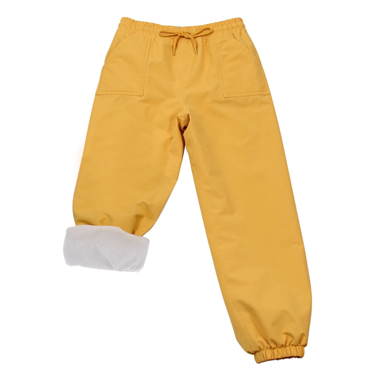 Kids Waterproof Fleece-Lined Rain Pants