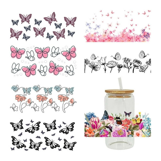 Xihbxyly Pegatinas Navideñas de Transferencia Térmica, Diseño de Transferencia Por Fricción, Decoración Personalizable, Patrones Vibrantes para Tazas, Portátiles, Muebles, Manualidades Navideñas, Fác
