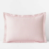 Company Kids Gingham Petal Pink Organic Cotton Percale Standard Sham