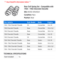 thumbnail image 2 of Rear Coil Spring Set - Compatible with 1964 - 1966 Chevy Chevelle 1965, 2 of 2
