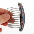 thumbnail image 3 of 1 Pc Women Anti-Static Hair Insert Comb for Wavy Curly Hair Light Assorted Color Acrylic Rhinestone, 3 of 3