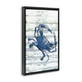 thumbnail image 3 of Stupell Industries Shabby Chic Distressed Blue Ocean Crab Black Floating Frame Canvas Art, 17 x 25, by Jessie Perry, 3 of 8