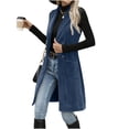 thumbnail image 7 of QQNHM Womens Long Corduroy Vest Button Down Shacket Jackets Fall Winter Warm Blazer Outerwear With Pockets, 7 of 7