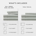 thumbnail image 7 of Noble Linens 300 Thread Count 4 Piece Cotton Sheet Set in Green Mist, King, 7 of 7