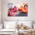 thumbnail image 2 of Elephant Stock Abstract The Fire Within Wall Art - Horizontal Canvas Wall Art - Living Room Wall Decor - Abstract Canvas - Gray And Orange Decor - 45" x 30", 2 of 8