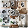 thumbnail image 6 of Ships Next Day Canvas Wall Art 8"x8", Black Grey Wood Framed Canvas Print Painting, Middle Century Irregular Geo Abstract Art Ready to Hang Small Picture Wall Decor for Home Bathroom Nursery Kitchen, 6 of 9