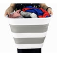 thumbnail image 6 of SAMMART 40L (10.5 Gallon) Collapsible Plastic Laundry Basket - Foldable Pop Up Storage Container/Organizer - Portable Laundry Hamper - Space Saving Washing Tub, 6 of 7