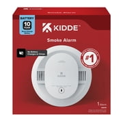 Kidde 10-Year Sealed Lithium Battery-Operated Photoelectric Smoke Detector Alarm, 5-inch
